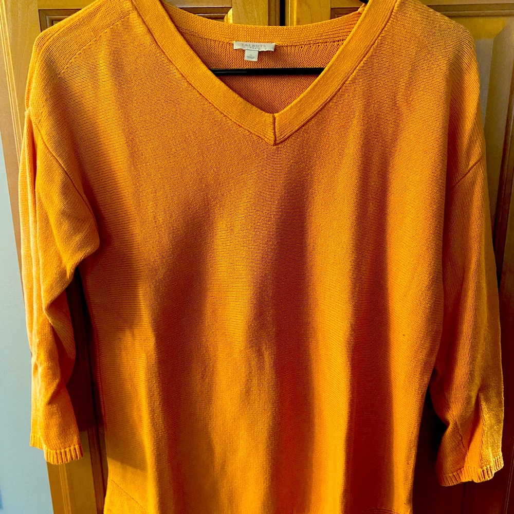Talbots orange womens sweater. Size small.